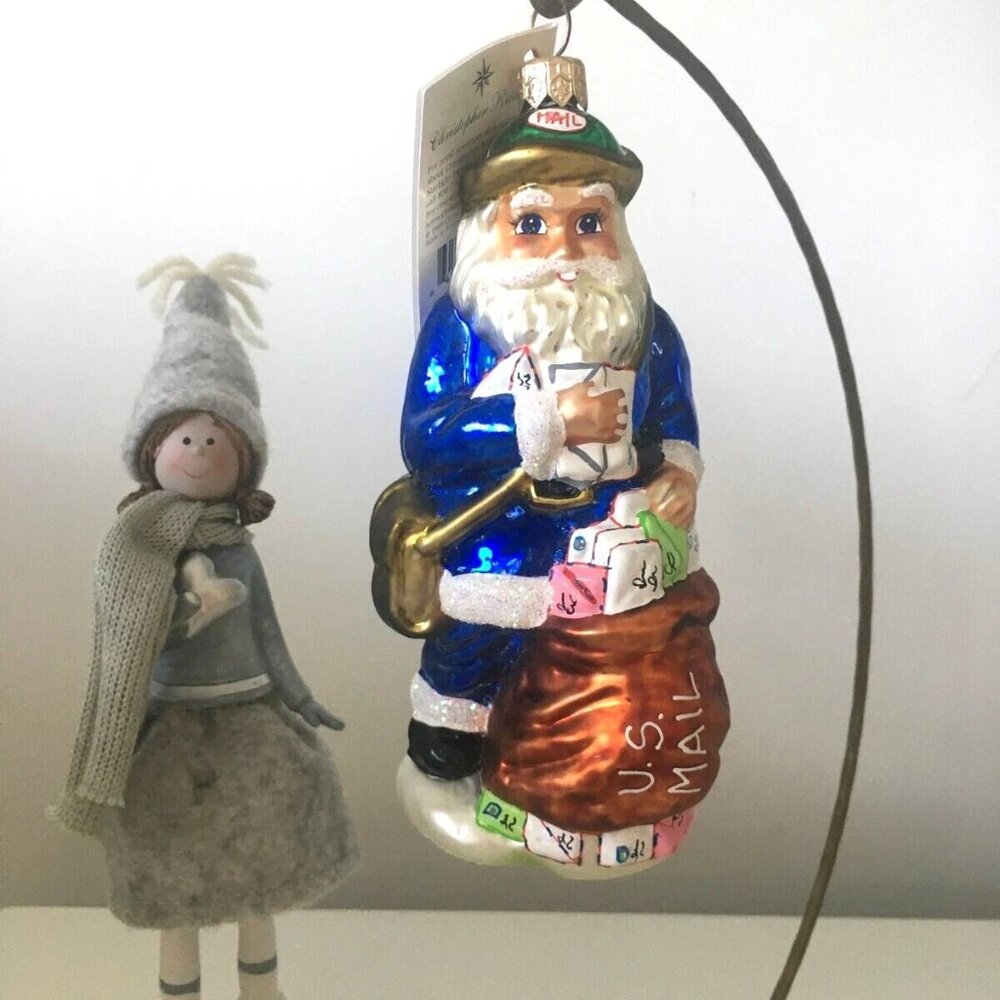 ✨ NEW Authentic Christopher Radko Santa Mailman US Letters Large Glass Ornament✨